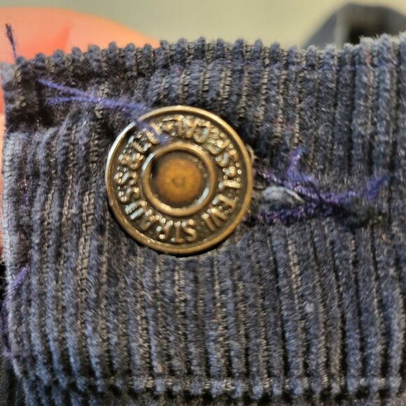 Vintage 70s Levi’s Corduroy Pants Mens 32x31 Navy - Picture 6 of 13